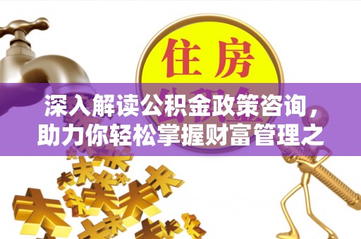 沙田深入解读公积金政策咨询，助力你轻松掌握财富管理之道