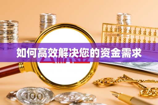 沙田如何高效解决您的资金需求